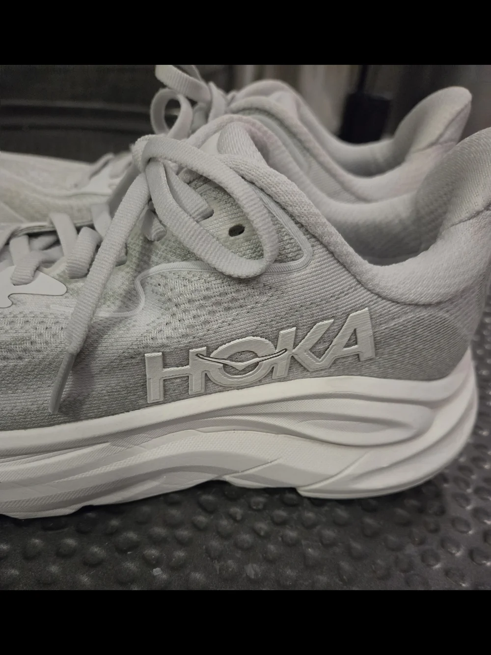 Hoka Women's Sneakers in Light Gray and White